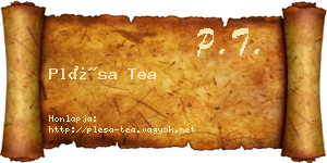 Plésa Tea névjegykártya